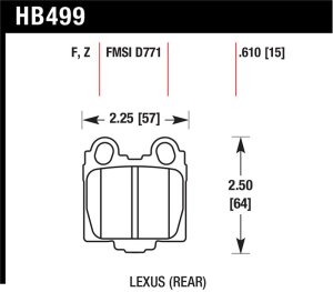 Lexus IS300 Brake Pads - Rear - Hawk Performance - HPS Street - `00-`05 Lexus IS300 Brake Pads - Rear - Hawk Performance - HPS Street - `00-`05